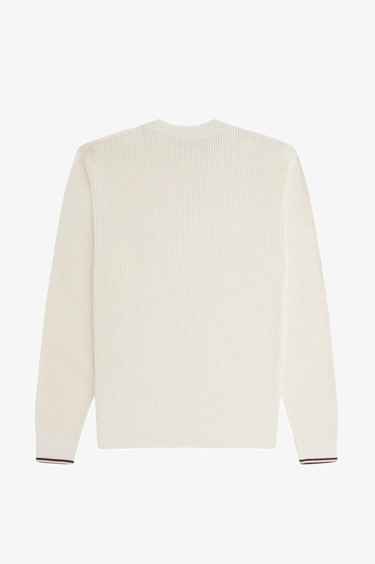 Fred Perry Fred Perry Erkek Sol Göğüste İşlenmiş Defne Çelengi Logosu Yuvarlak Yaka Uzun Kol Ekru Sweatshirt K6507-560