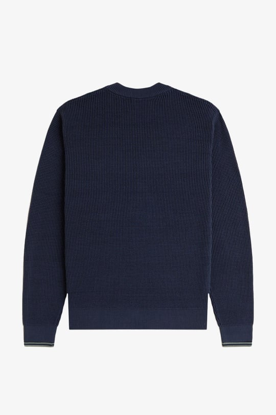 Fred Perry Fred Perry Erkek Sol Göğüste İşlenmiş Defne Çelengi Logosu Yuvarlak Yaka Uzun Kol Lacivert Sweatshirt K6507-738