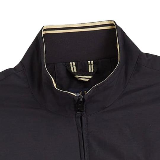 Fred Perry Fred Perry Unısex Dik Yaka Fermuar Kapamalı Sol Gögüs Defne Çelenkli Siyah Ceket J2660-350