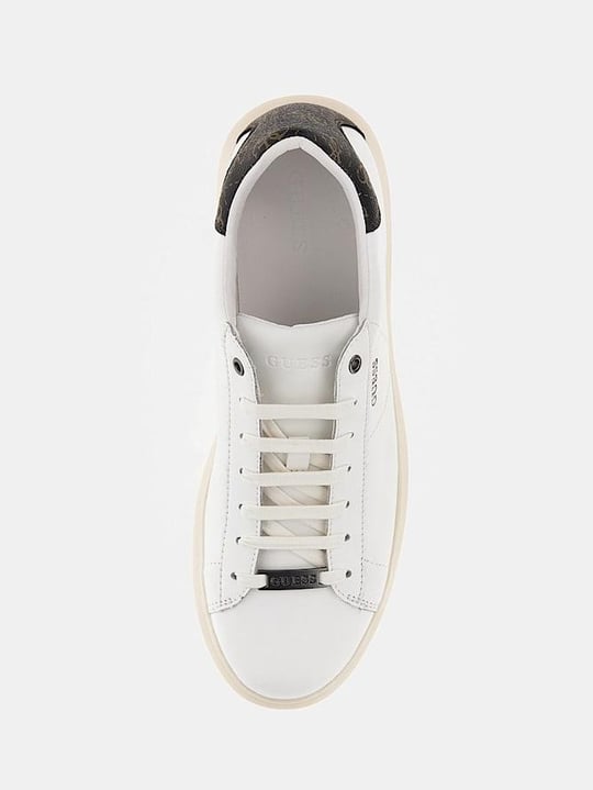 GUESS GUESS Erkek Bağcıklı Marka Logolu Spor Stil Beyaz Sneaker FM8VIB FAP12-WBROC