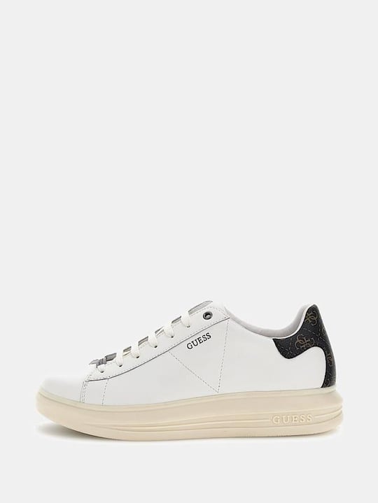 GUESS GUESS Erkek Bağcıklı Marka Logolu Spor Stil Beyaz Sneaker FM8VIB FAP12-WBROC