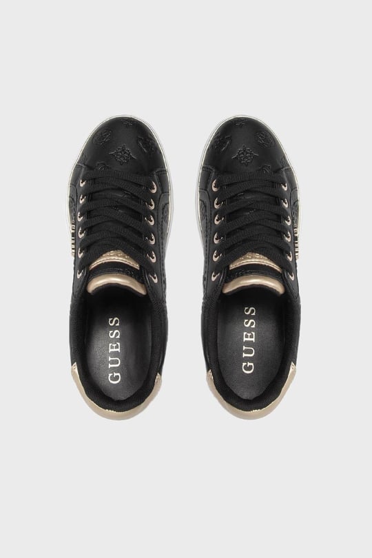 GUESS GUESS Kadın Marka Logolu Düz Taban Kaydırmaz Günlük Kullanım Siyah Sneaker 5BEKFAL12-BLKBL