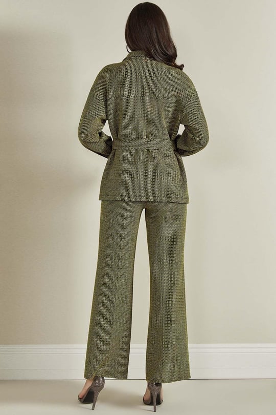 Guitar Guıtar Kadın Dokuma Kumaş  Normal Bel  Düz Model Yeşil Pantolon IGU23751PNT-YEŞİL