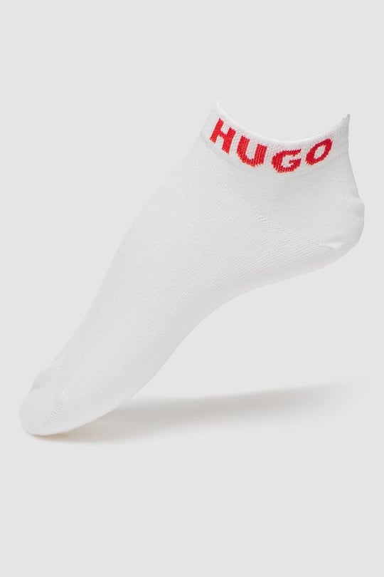 HUGO HUGO Erkek Düz Renk Logolu Beyaz Çorap 50516405-100