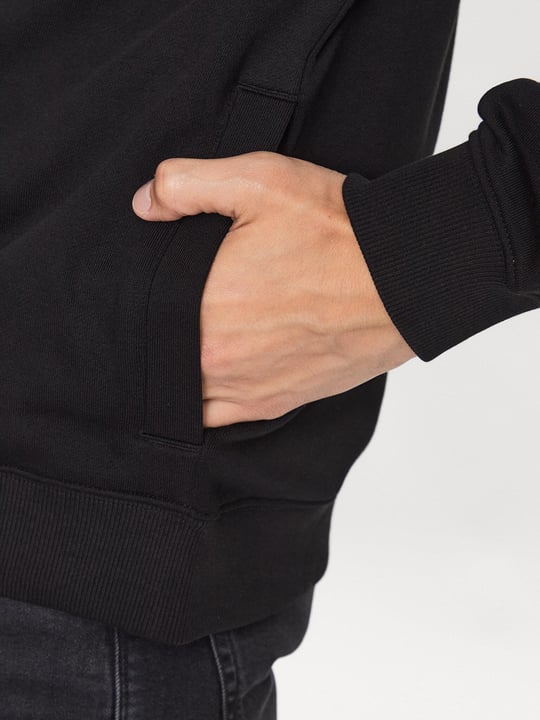 HUGO HUGO Erkek Marka Logolu Pamuklu Normal Kalıp Günlük Siyah Sweatshirt 50495678-001