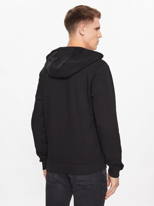 HUGO HUGO Erkek Marka Logolu Pamuklu Normal Kalıp Günlük Siyah Sweatshirt 50495678-001