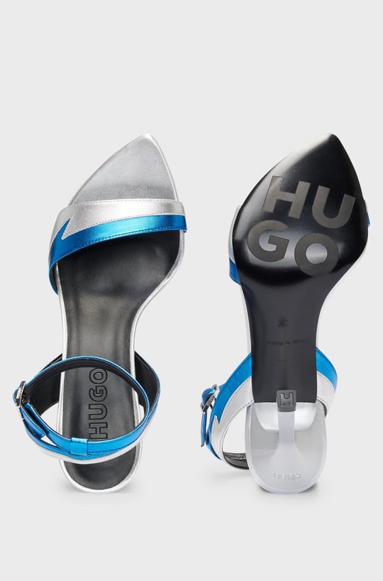 HUGO HUGO Kadın Logolu Düz Tabanlı Rahat Günlük Kullanım Çok Renkli Sandalet 50517188-040