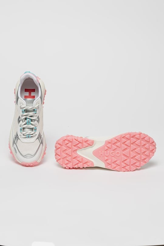 HUGO HUGO Kadın Marka Logolu Bağcıklı Kaydırmaz Tabanlı Günlük Gri Sneaker 50516936-102