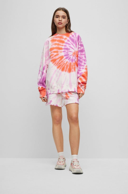 HUGO HUGO Kadın Marka Logolu Uzun Kollu Rahat Çok Renkli Sweatshirt 50490148-997