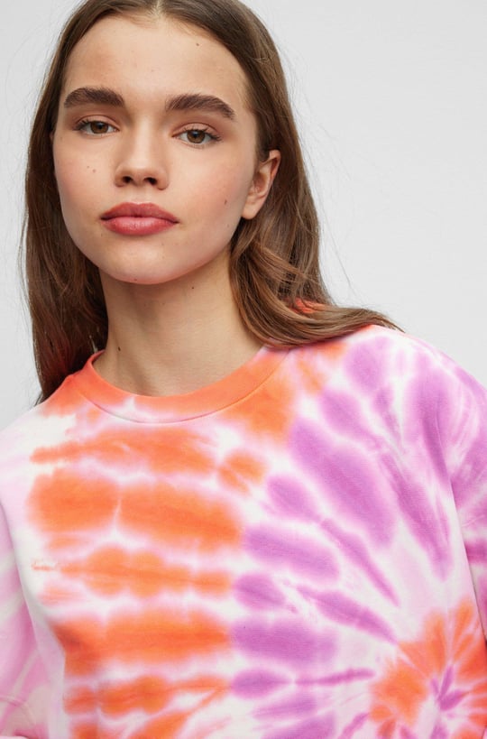 HUGO HUGO Kadın Marka Logolu Uzun Kollu Rahat Çok Renkli Sweatshirt 50490148-997