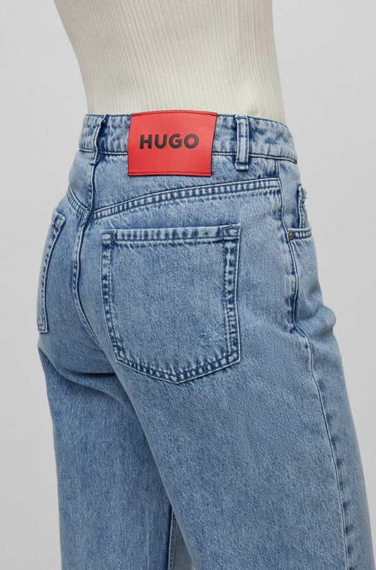HUGO HUGO Kadın Pamuklu Normal Kesim Rahat Mavi Jeans 50487849-450