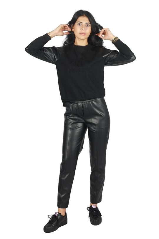Lady Gina Lady Gına Kadın Pamuklu Regular Fit Yuvarlak Yaka Siyah Alt-Üst Takım IGNBVB23K8056-SİYAH