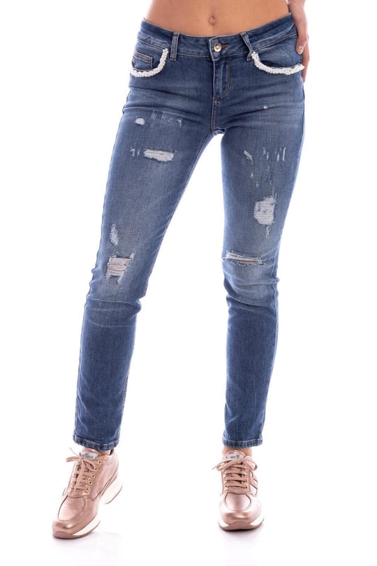Liu Jo Lıu Jo Kadın Denim Slim Fit Yüksek Bel Günlük Kullanım Mavi Jeans UF0001D4504-134