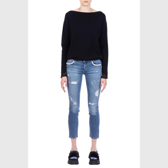 Liu Jo Lıu Jo Kadın Denim Slim Fit Yüksek Bel Günlük Kullanım Mavi Jeans UF0001D4504-134