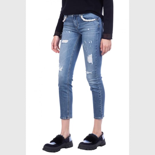 Liu Jo Lıu Jo Kadın Denim Slim Fit Yüksek Bel Günlük Kullanım Mavi Jeans UF0001D4504-134
