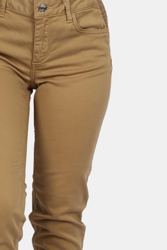 Liu Jo Lıu Jo Kadın Örme Kumaş  Normal Bel Kısa Paça Düz Model Kahverengi Pantolon WF3166T3045-71320