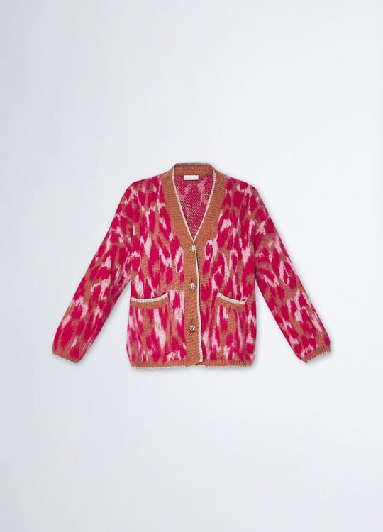 Liu Jo Lıu Jo Kadın Relaxed Fit Pamuklu Düğmeli Pembe Hırka MF3162MAG71-Q9953