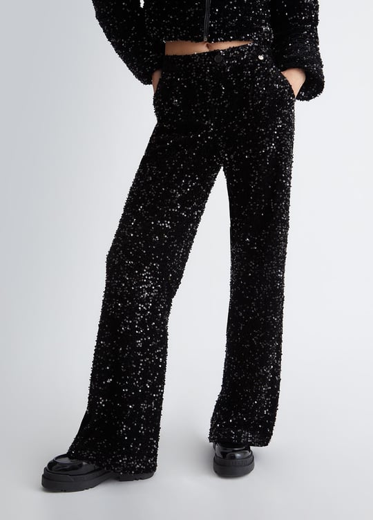 Liu Jo Lıu Jo Kadın Yüksek Bel Slim Rahat Siyah Pantolon MF3254J4591-22222