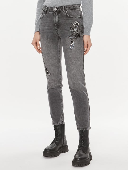 Liu Jo Lıu Jo Kadın Yüksek Bel Süper Skinny Rahat Gri Jeans UF3035D4860-88263