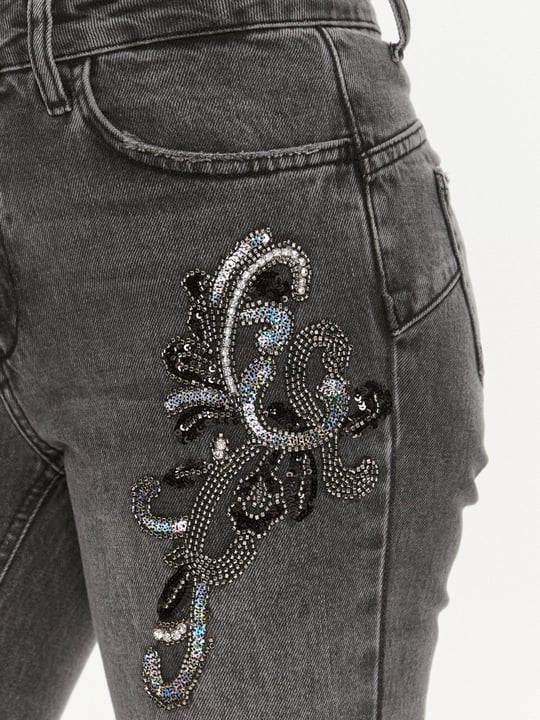 Liu Jo Lıu Jo Kadın Yüksek Bel Süper Skinny Rahat Gri Jeans UF3035D4860-88263