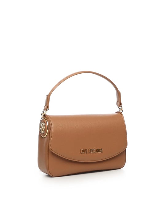 Love Moschino Love Moschino Kadın Deri Metal Toka Kapamalı Ayarlanabilir Kayış Kahverengi Omuz Çantası JC4372PP0NKF0-200
