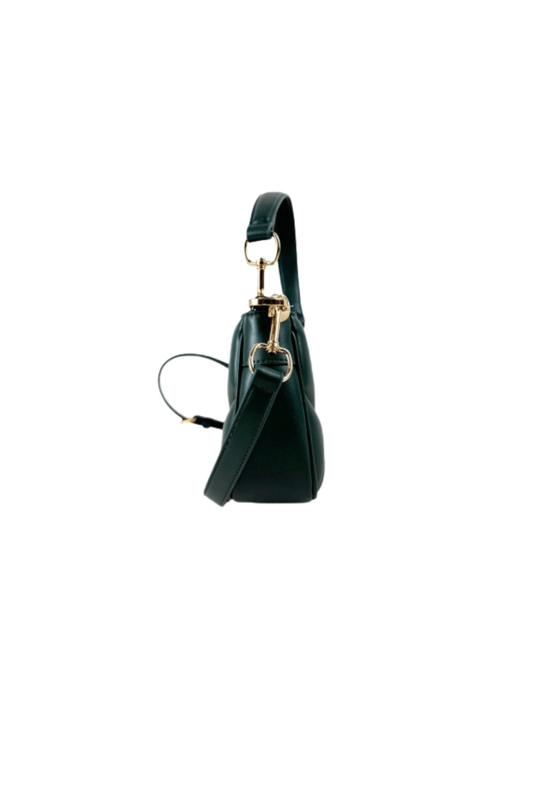 Love Moschino Love Moschino Kadın Kapitoneli Deri Metal Logo Desenli Fermuar Kapama Yeşil Omuz Çantası JC4080PP0NLC0-850