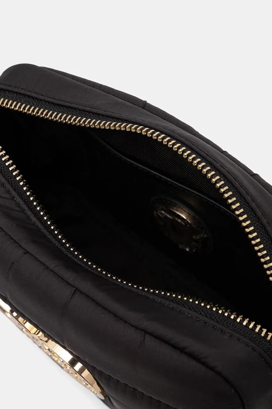 Love Moschino Love Moschino Kadın Metal Logo Fermuar Kapama Deri Kısa Kulp Siyah Omuz Çantası JC4352PP0NKY1-00A