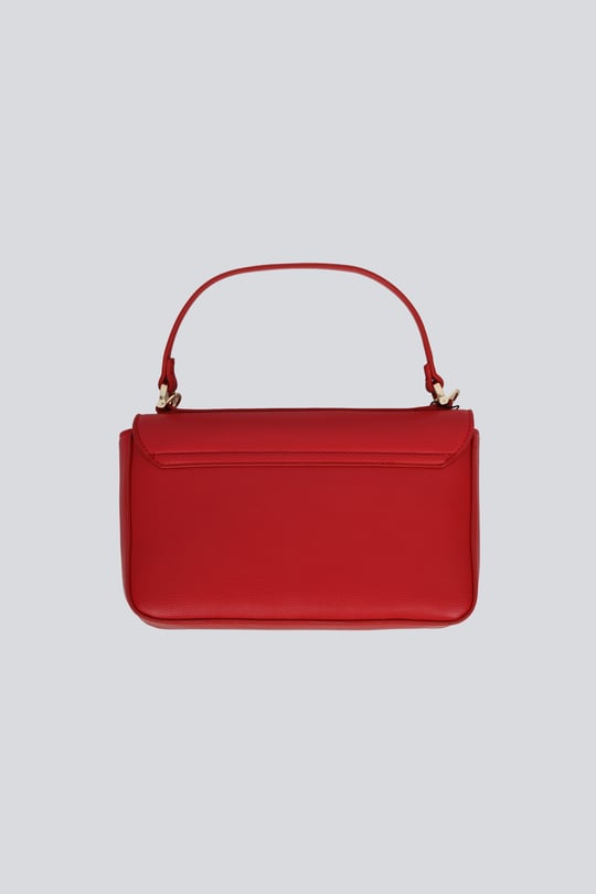 Love Moschino Love Moschino Kadın Metalik Logo Desenli Çıkarılabilir Uzun Omuz Askılı Kırmızı Omuz Çantası JC4367PP0NKG0-500