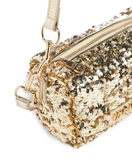 Love Moschino Love Moschino Kadın Pullu Deri Ayarlanabilir Askı Metal Logo Gold Omuz Çantası JC4149PP0NKK1-90B