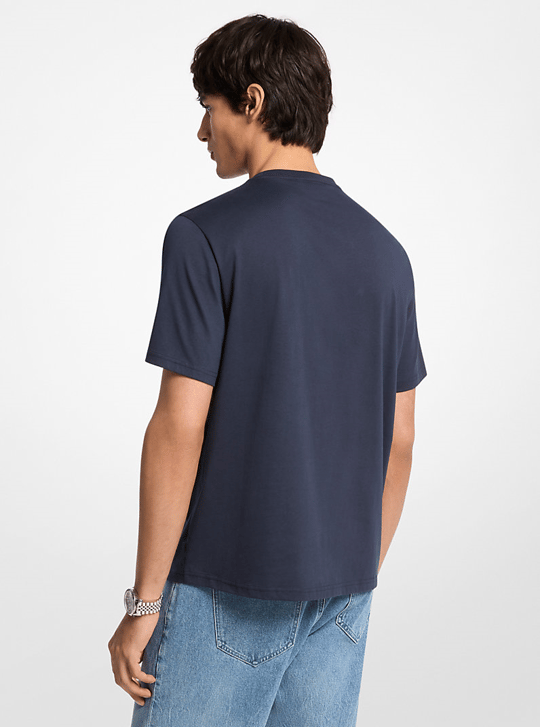 Michael Kors Michael Kors Erkek Bisiklet Yaka Kısa Kol Günlük Lacivert T-Shirt CR652T1FV4-MIDNIGHT