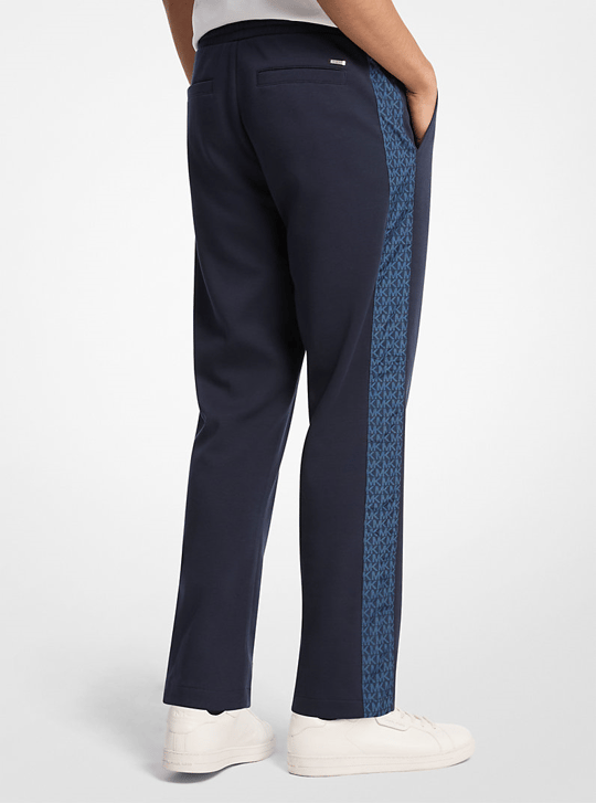 Michael Kors Michael Kors Erkek Lastikli Bağlamalı Bel Daralan Paça Regular Fit Lacivert Pantolon CF552Q65MF-MIDNIGHT