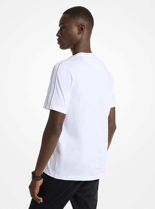 Michael Kors Michael Kors Erkek Pamuklu Bisiklet Yaka Kısa Kollu Beyaz T-Shirt CT4524E1V2-WHITE