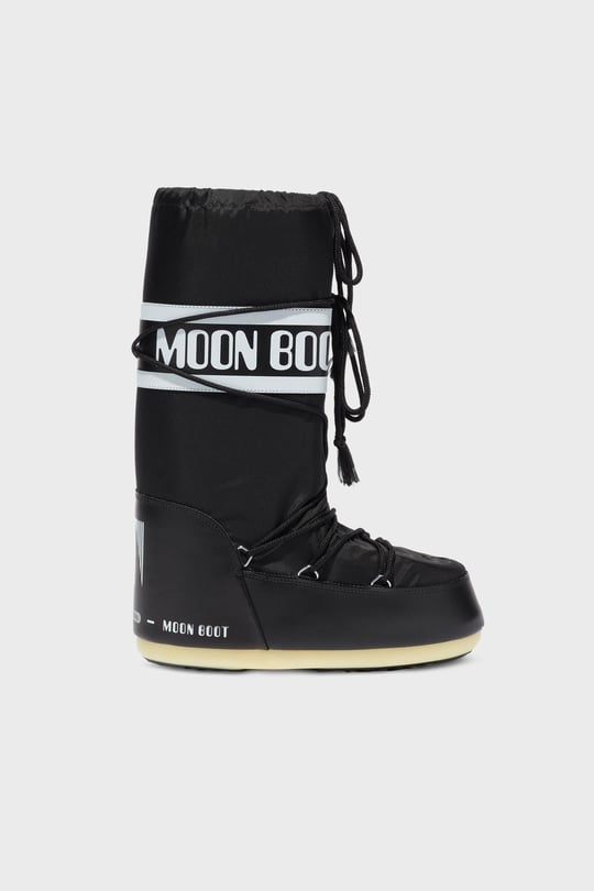 Moon Boot Moon Boot Kadın Kışlık Kar Koruyuculu Kalın Taban Bağcıklı Siyah Bot & Bootie 14004400-001