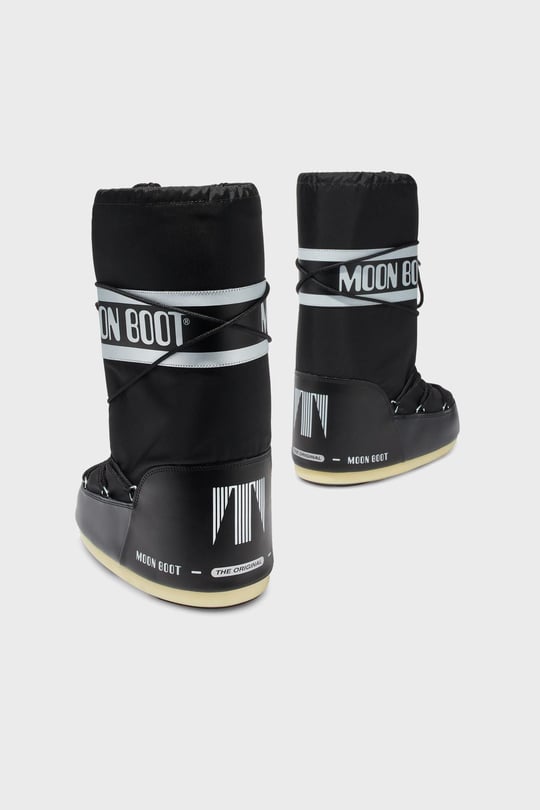 Moon Boot Moon Boot Kadın Kışlık Kar Koruyuculu Kalın Taban Bağcıklı Siyah Bot & Bootie 14004400-001