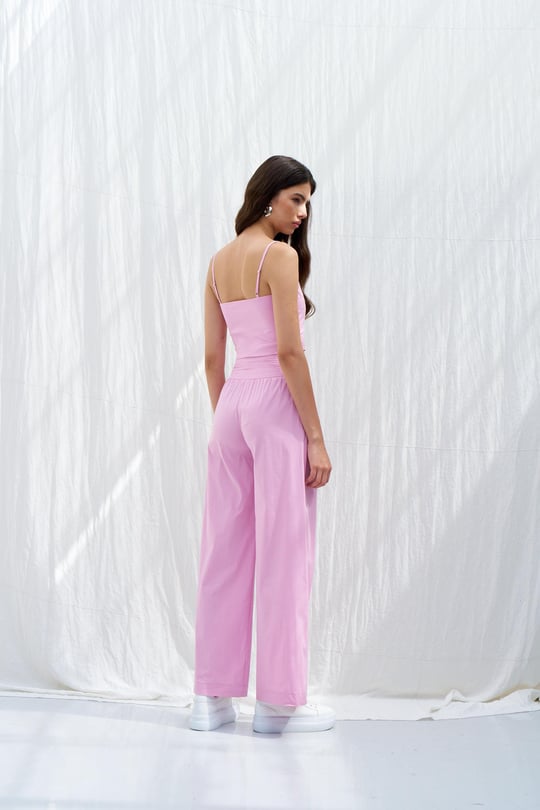 Naar Naar Kadın Regular Fit Bol Paça Rahat Günlük Pembe Pantolon NAAR81234-PEMBE