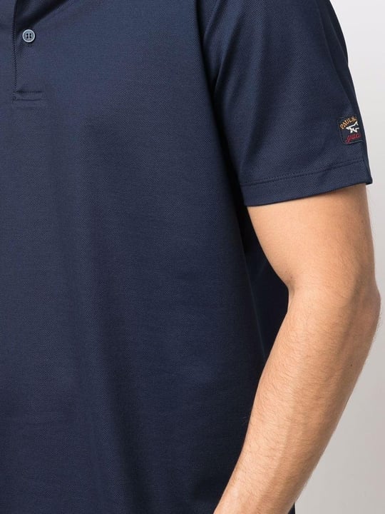Paul Shark Paul Shark Erkek %100 Pamuklu Basic Fermuarlı Polo Yaka Lacivert Polo Yaka T-Shirt 22411308-013