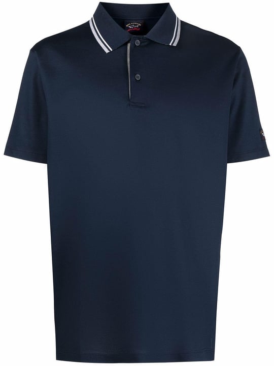 Paul Shark Paul Shark Erkek %100 Pamuklu Basic Fermuarlı Polo Yaka Lacivert Polo Yaka T-Shirt 22411308-013