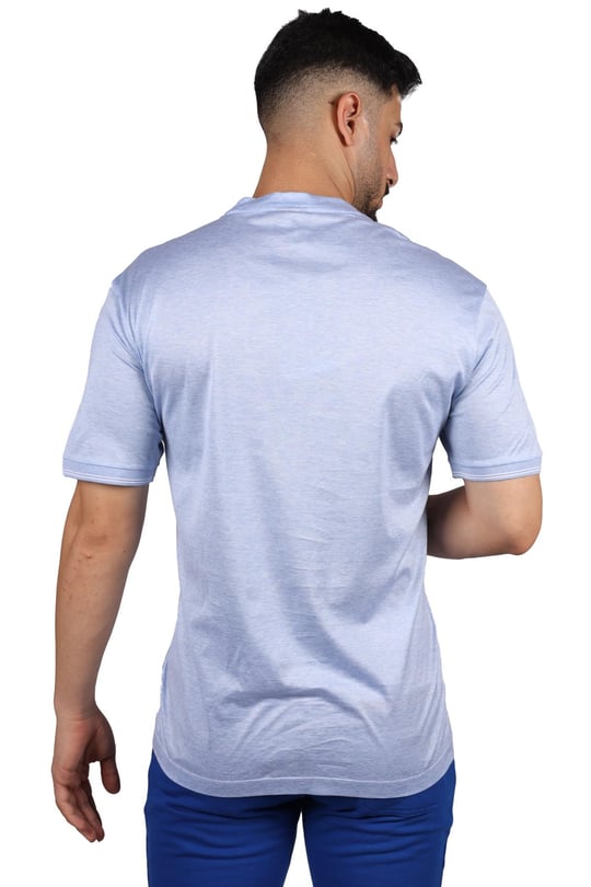 Paul Shark Paul Shark Erkek %100 Pamuklu Regular Fit Kısa Kollu Mavi1 T-Shirt 22411083-223