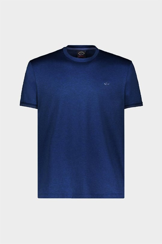 Paul Shark Paul Shark Erkek %100 Pamuklu Regular Fit Kısa Kollu Lacivert T-Shirt 22411083-013
