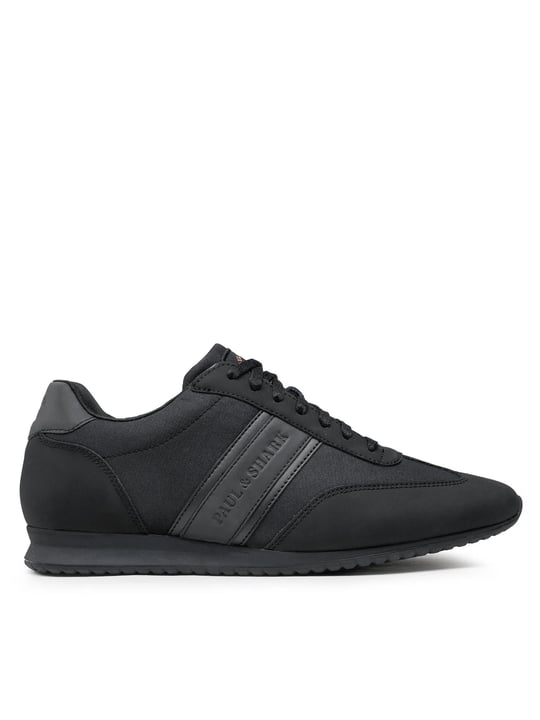 Paul Shark Paul Shark Erkek Bağcıklı Marka Logolu Spor Stil Siyah Sneaker 12318008-011