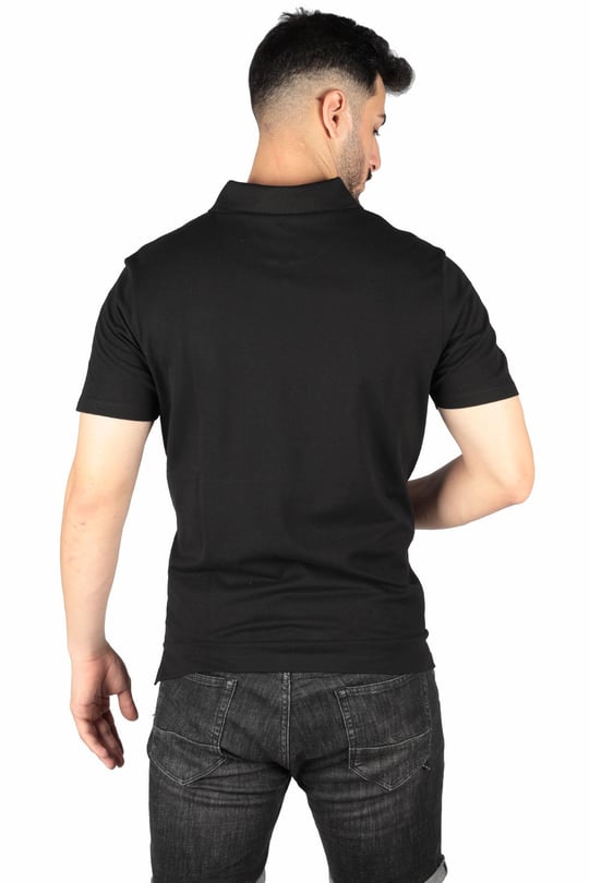 Paul Shark Paul Shark Erkek Basic Kısa Kollu Logo Nakışlı Siyah Polo Yaka T-Shirt 23411313-011