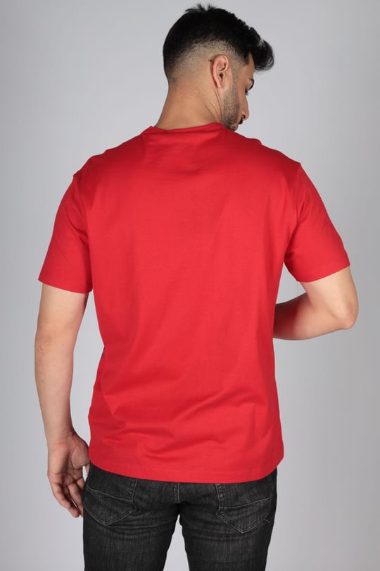 Paul Shark Paul Shark Erkek Bisiklet Yaka Baskılı Rahat Kırmızı T-Shirt 23411009-577
