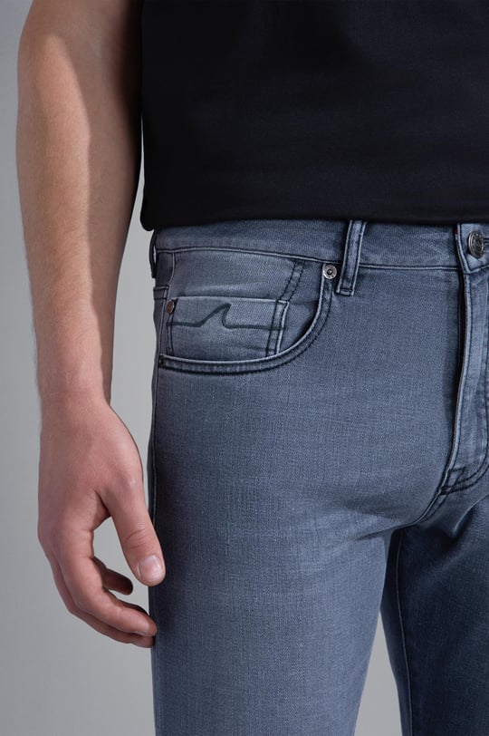 Paul Shark Paul Shark Erkek Denim Cepli Normal Kalıp Günlük Kullanım Gri Jeans 13314107-008