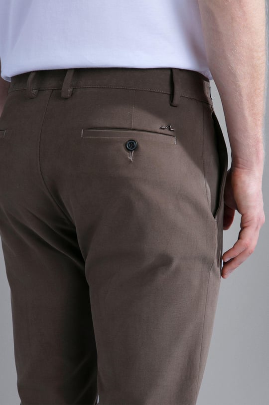 Paul Shark Paul Shark Erkek Dokuma Kumaş  Normal Bel  Düz Model Kahverengi Pantolon 13314039-423
