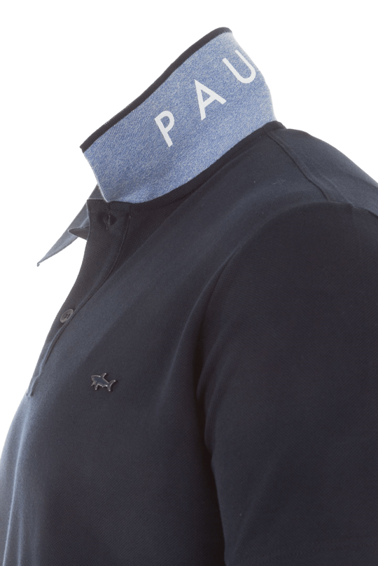 Paul Shark Paul Shark Erkek Düğme Kapama Kısa Kol %100 Pamuk Lacivert Polo Yaka T-Shirt 26411273-013