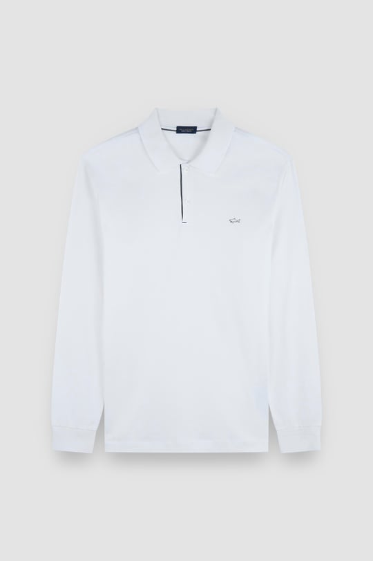 Paul Shark Paul Shark Erkek Düğme Kapama Uzun Kol Polo Yaka Reqgular Fit Bej Polo Yaka T-Shirt 15311727-46A