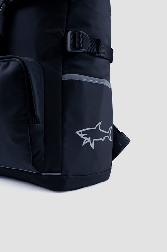 Paul Shark Paul Shark Erkek Ekstra Bölmeli Kompakt Tasarımlı Shark Logolu Lacivert Sırt Çantası 25418110-013