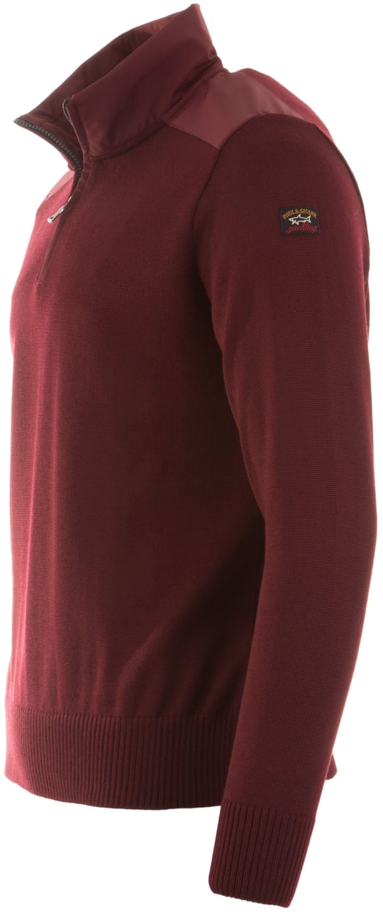 Paul Shark Paul Shark Erkek Fermuarlı Uzun Kollu Bordo Sweatshirt 12311135-411