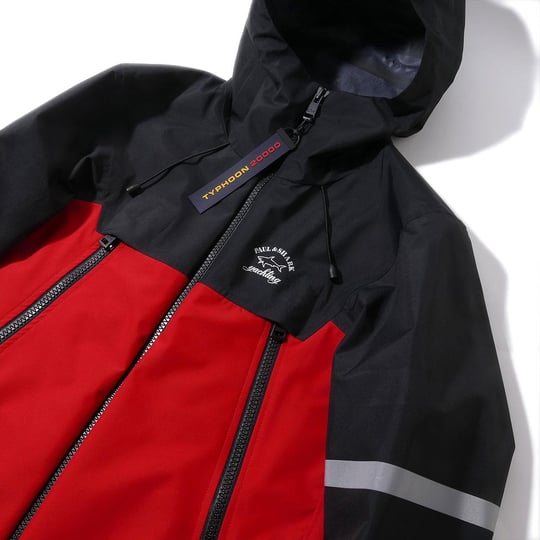 Paul Shark Paul Shark Erkek Kapşonlu Yaka Fermuarlı Uzun Kollu Kırmızı Mont P20P2204-300