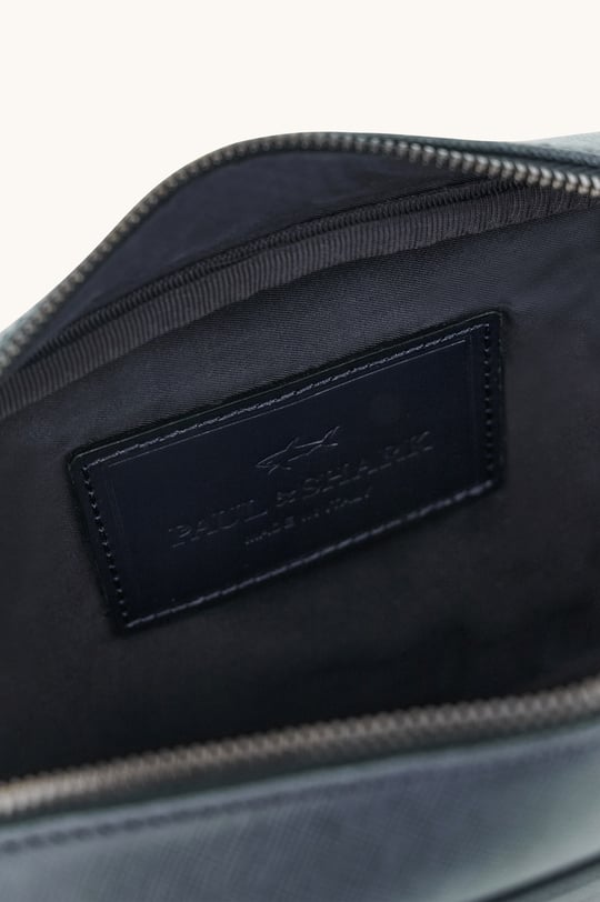 Paul Shark Paul Shark Erkek Kısa Askılı Fermuarlı Ön Bölmeli Logo Detaylı Mavi El Çantası 26418111-013